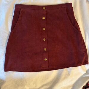 Crimson Velvet Skirt